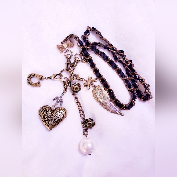 Gold plated Leopard crystal heart horseshoe charm necklace choose 1 - Picture 15 of 16